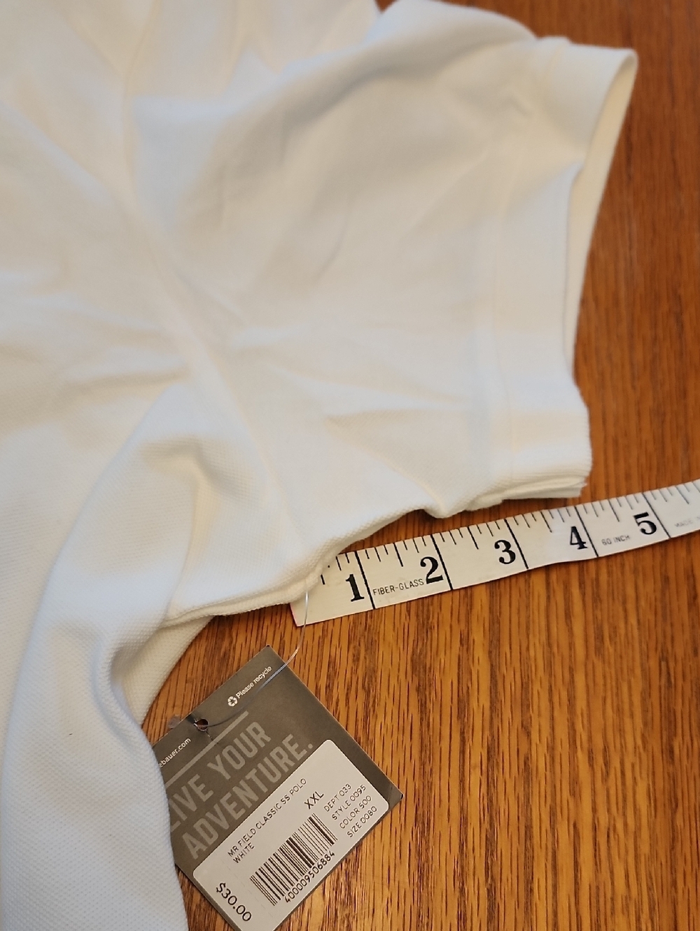 NWT Eddie Bauer Classic Men’s White Polo Shirt - Lightweight Short Sleeve - Picture 10 of 16
